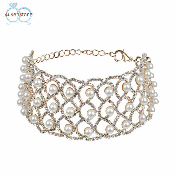 Faux Pearl Multi Layer Choker #GH35