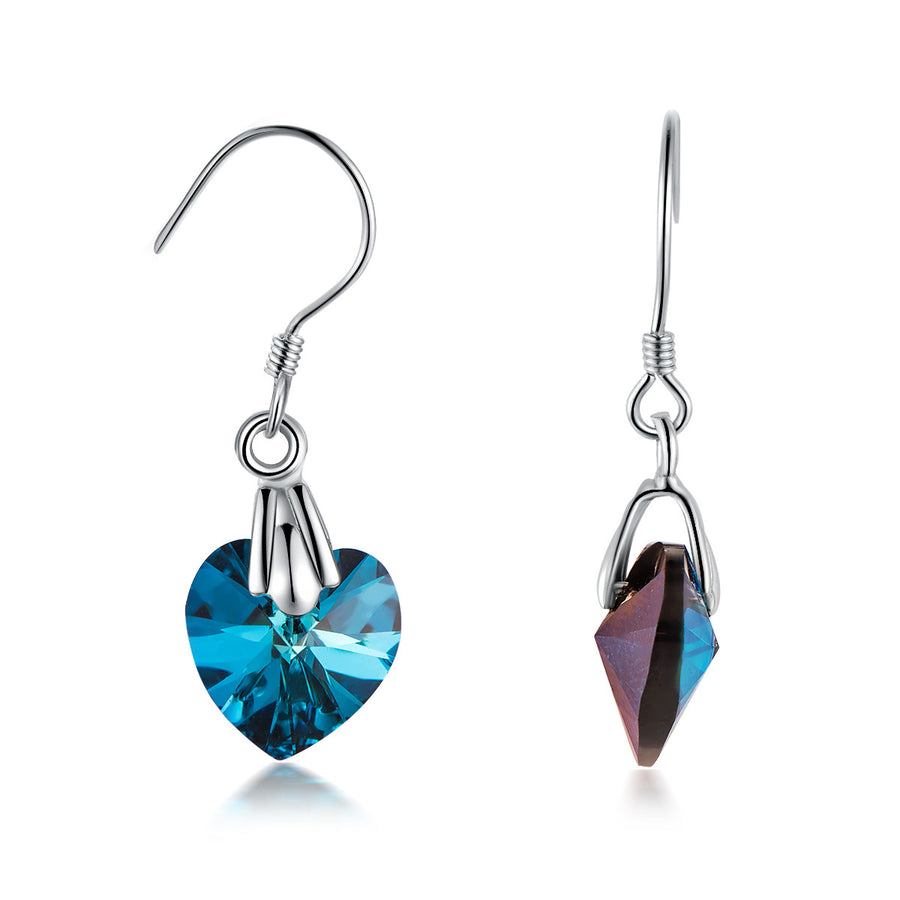 925 sterling silver heart earrings