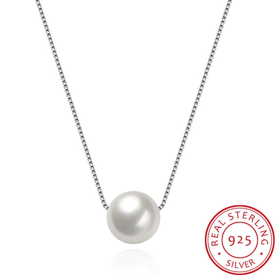 S925 Silver Pearl Pendant Necklace