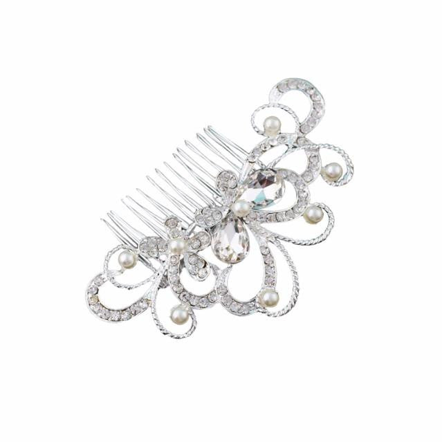 Butterfly Diamond Pearl Hairpin