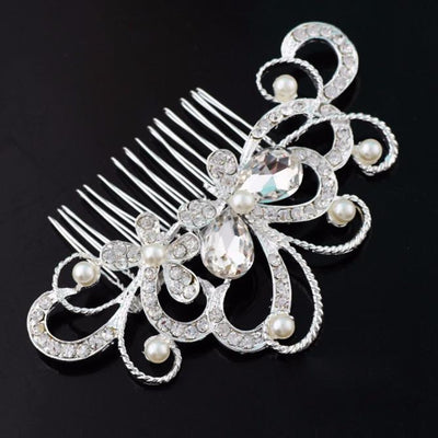 Butterfly Diamond Pearl Hairpin