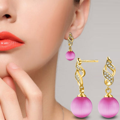 Pearl Rhinestone Ear Stud