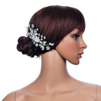 Rhinestones Pearl Hair Comb