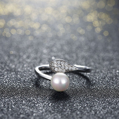 925 Sterling Silver Ring with Pearl