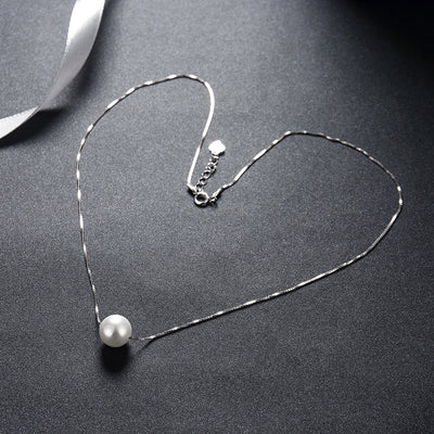 S925 Silver Pearl Pendant Necklace