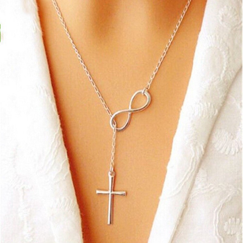 Cross Infinity Pendant Chain