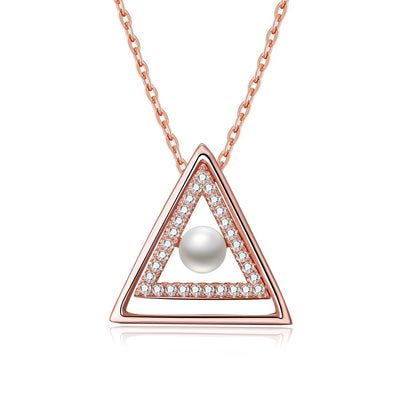 Triangle Pearl Necklace