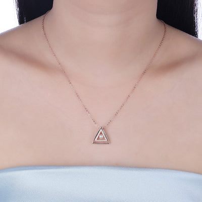 Triangle Pearl Necklace