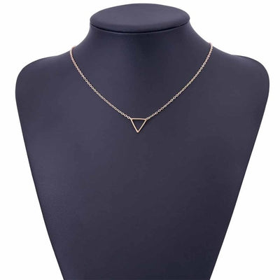 Tiny triangle Pendant Necklace