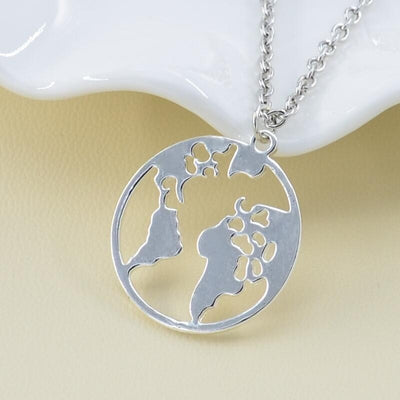 World Map Necklace