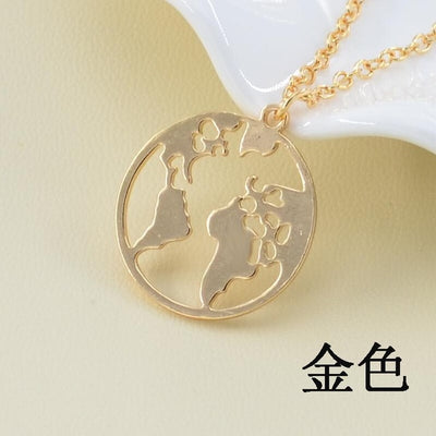 World Map Necklace