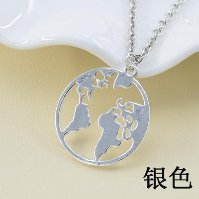 World Map Necklace