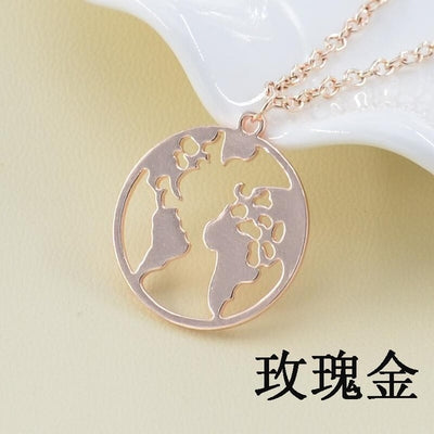 World Map Necklace