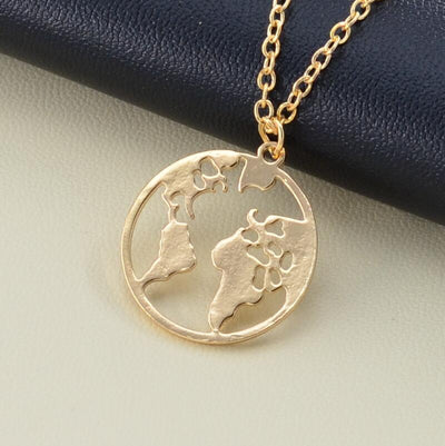 World Map Necklace