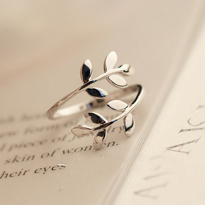 Olive branch ring