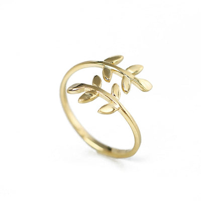 Olive branch ring