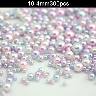 Mix Rainbow Color Round Imitation loose Pearls