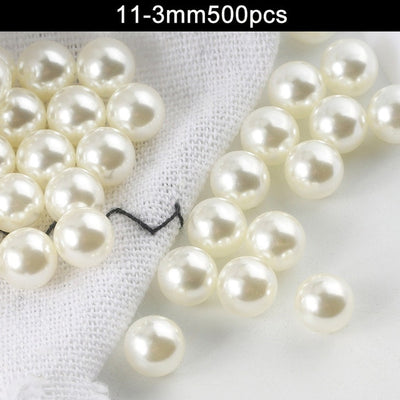 Mix Rainbow Color Round Imitation loose Pearls