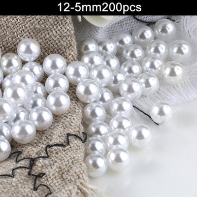 Mix Rainbow Color Round Imitation loose Pearls