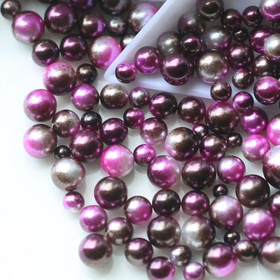 Mix Rainbow Color Round Imitation loose Pearls
